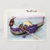 ヴィンテージ甲虫ボート乗り葉書 ポストカード (正面/裏面)