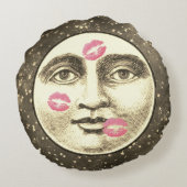 ヴィンテージ男お洒落ユニーク女 ラウンドクッション (裏面)