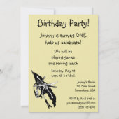 ヴィンテージ男の子犬と海賊チャイルドバースデーパーティー 招待状 (裏面)