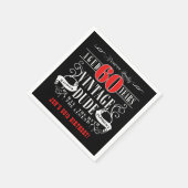 ヴィンテージ男の神話レジェンドメンズ60誕生日 スタンダードカクテルナプキン (角)