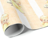 ヴィンテージ男の赤ちゃんイエローオレンジ&グレーベビーシャワー ラッピングペーパー (ロールコーナー)