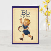 ヴィンテージ男の赤ちゃんグリーティングカード カード (黄色い花)