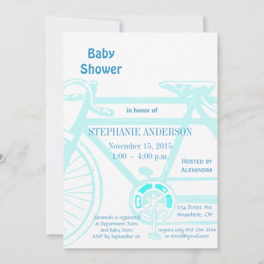 ヴィンテージ男の赤ちゃんシャワー招待状 招待状 (正面)