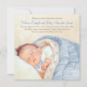 ヴィンテージ男の赤ちゃんシャワー 招待状 (正面)