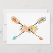 ヴィンテージ男の赤ちゃんトライバルヘアドスサンクスギビング 招待状 (裏面)