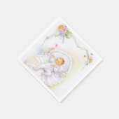 ヴィンテージ男の赤ちゃんバプテスマ《キリスト教》洗礼式や命名式ナプキン スタンダードカクテルナプキン (角)