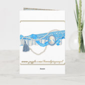 ヴィンテージ男の赤ちゃん到着発表写真フレーム 案内状 (裏面)