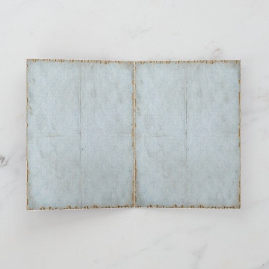 ヴィンテージ男の赤ちゃん到着発表写真フレーム 案内状 (内部)