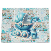 ヴィンテージ男の赤ちゃん台車 ラージペーパーバッグ (正面)