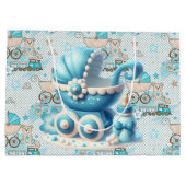 ヴィンテージ男の赤ちゃん台車 ラージペーパーバッグ (裏面)