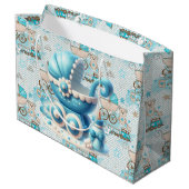 ヴィンテージ男の赤ちゃん台車 ラージペーパーバッグ (裏面アングル)