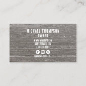 ヴィンテージ男らしブティックの頑丈なアパレルロゴ 名刺 (裏面)