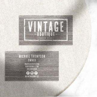 ヴィンテージ男らしブティックの頑丈なアパレルロゴ 名刺