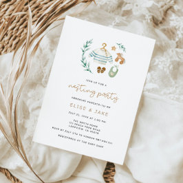 ヴィンテージ男女兼用おもちゃネストパーティー 招待状