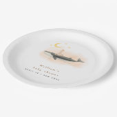 ヴィンテージ男女兼用クジラとアヒルの赤ちゃんシャワー ペーパープレート (アングル)