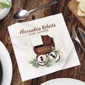 ヴィンテージ男女兼用ベビシャワーカスタム スタンダードカクテルナプキン