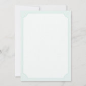 ヴィンテージ男女兼用ベビーシャワー茶パーティー 招待状 (裏面)