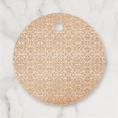 ヴィンテージ男女兼用ベージュクラシックベビーシャワー フェイバータグ (裏面)