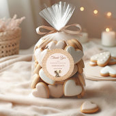 ヴィンテージ男女兼用ベージュクラシックベビーシャワー ラウンドシール