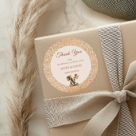 ヴィンテージ男女兼用ベージュクラシックベビーシャワー ラウンドシール