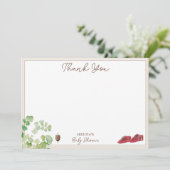 ヴィンテージ男女兼用子供部屋トイズベビーシャワー サンキューカード (スタンド正面)