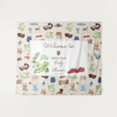 ヴィンテージ男女兼用子供部屋トイズベビーシャワー タペストリー (正面(横))