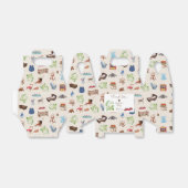 ヴィンテージ男女兼用子供部屋トイズベビーシャワー フェイバーボックス (折り畳みなし)