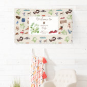 ヴィンテージ男女兼用子供部屋トイズベビーシャワー 横断幕 (インサイチュ)