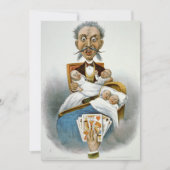 ヴィンテージ男性へシャワー!ダドシェルパーティー! 招待状 (正面)