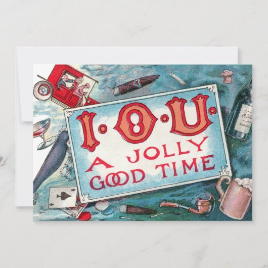 ヴィンテージ男性へシャワー!ダドシェルパーティー! 招待状 (正面)