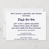 ヴィンテージ男性へシャワー!ダドシェルパーティー! 招待状 (裏面)