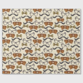ヴィンテージ男性パターン ラッピングペーパー (フラット)