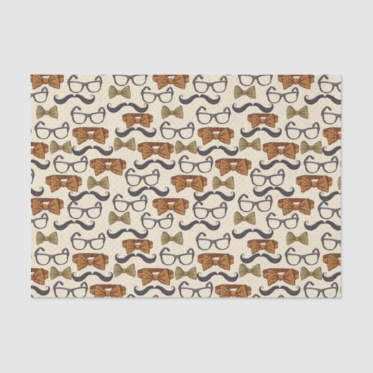 ヴィンテージ男性パターン 薄葉紙 (正面)