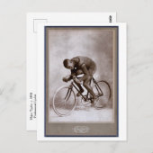 ヴィンテージ男性フォトサイクリスト ポストカード (正面/裏面)
