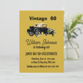 ヴィンテージ男60歳の誕生日パーティーへの招待 招待状 (スタンド正面)