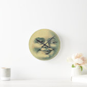 ヴィンテージ男 ラウンド壁時計 (ホーム)