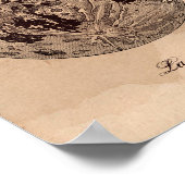 ヴィンテージ画像ムーン天文学ティステンド紙 ポスター (角)