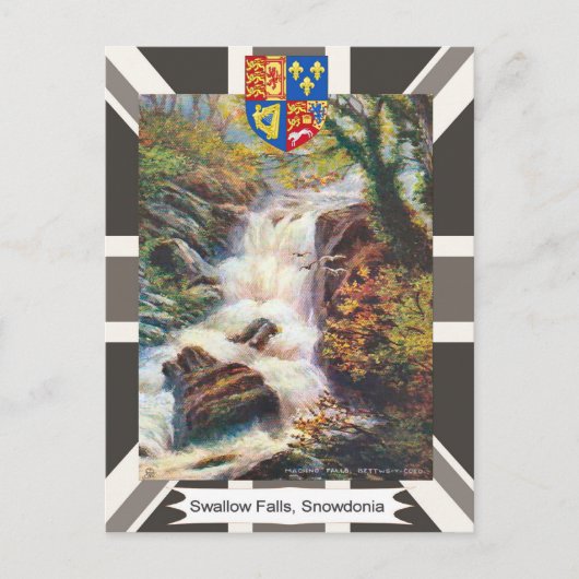 ヴィンテージ画像、スワロー秋、スノードニア ポストカード (正面)