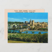 ヴィンテージ画像，フランス，アヴィニョン，橋と宮殿 ポストカード (正面/裏面)