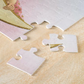 ヴィンテージ画像 – 天使が三日月に座る ジグソーパズル (側面)