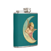 ヴィンテージ画像 – 天使が三日月に座る フラスク (右)