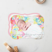 ヴィンテージ留め具の写真ありがとうお知らせ ノートカード (正面/裏面インサイチュ)