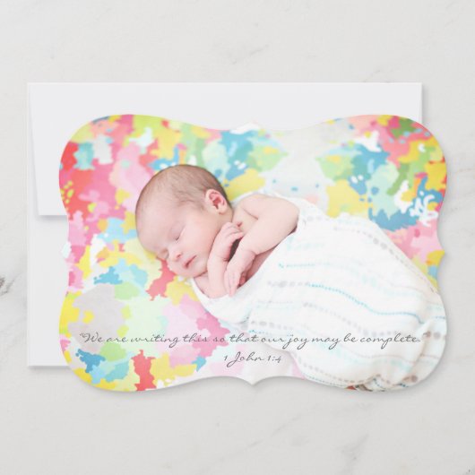 ヴィンテージ留め具の写真ありがとうお知らせ ノートカード (正面)