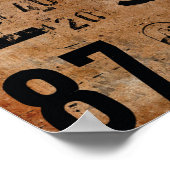 ヴィンテージ番号のポスター（decompageまたはcollage） ポスター (角)