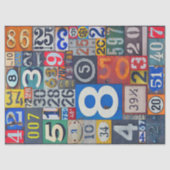 ヴィンテージ番号の切り離しまたはコラージュの紙 薄葉紙 (正面)