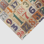 ヴィンテージ番号デコパージュまたはコラージュ紙 薄葉紙 (詳細)