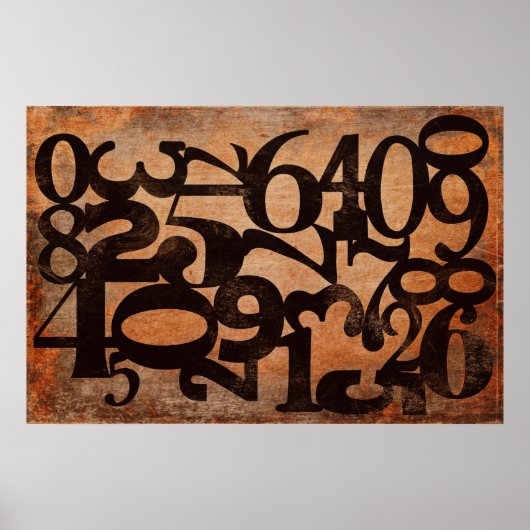 ヴィンテージ番号ポスターまたは切り離し紙 ポスター (正面)