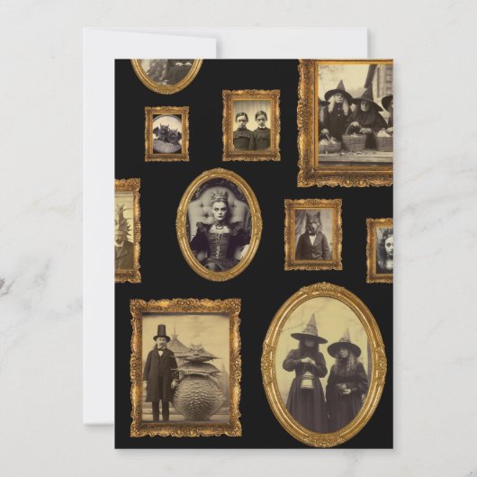 ヴィンテージ異常不気味ハローウィンパーティ 招待状 (裏面)