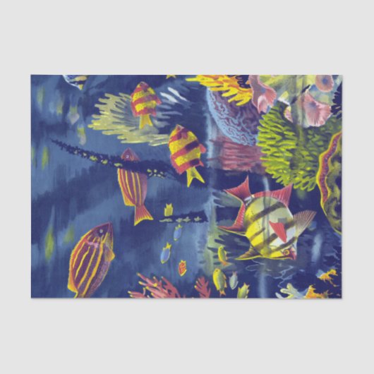 ヴィンテージ疑問に思のバ素晴らしリア珊瑚 薄葉紙 (正面)