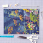 ヴィンテージ疑問に思のバ素晴らしリア珊瑚 薄葉紙 (クラフト)